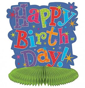 a birthday sign with colorful text