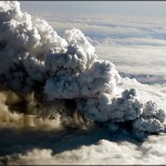 a cloud of smoke from a volcano