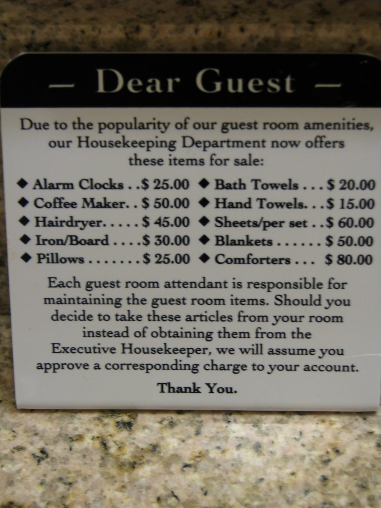 a sign with a price list