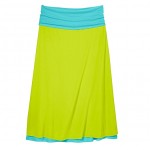 a yellow and blue skirt