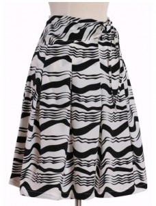 a black and white zebra print skirt