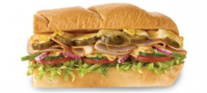 a close up of a sandwich