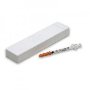 a syringe and a box