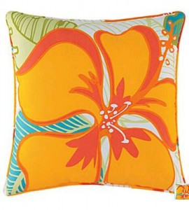a pillow with a flower design