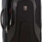 a black suitcase with zippers
