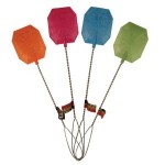 a group of colorful fly swatters