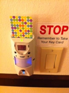 a card reader on a wall