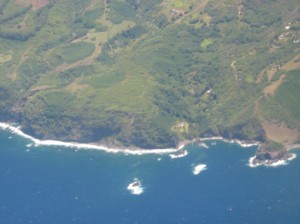 aerial view of a coastline