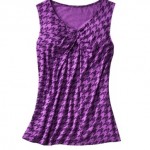 a purple shirt with a pattern