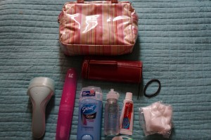 a group of personal care items
