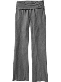a grey pants with a white band
