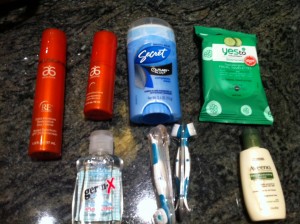 a group of personal hygiene products