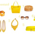 a collage of various yellow accessories