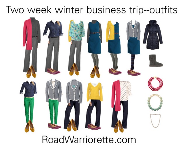 two week winter packing outfits