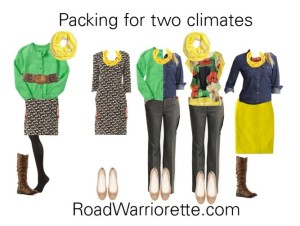 Packing for two climates