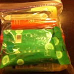 a bag of toiletries and other items