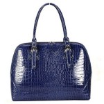 a blue purse with a handle