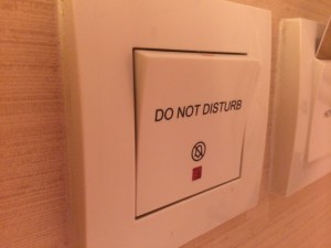 do not disturb button