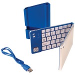 a blue keyboard with a blue cover