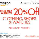a discount coupon for clothing and watches