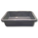 a grey rectangular plastic container