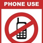 a sign with a phone icon