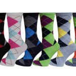 a row of socks with different colors