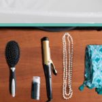 a flat lay of hair accessories