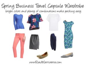 Spring business travel capsule wardrobe - Road Warriorette