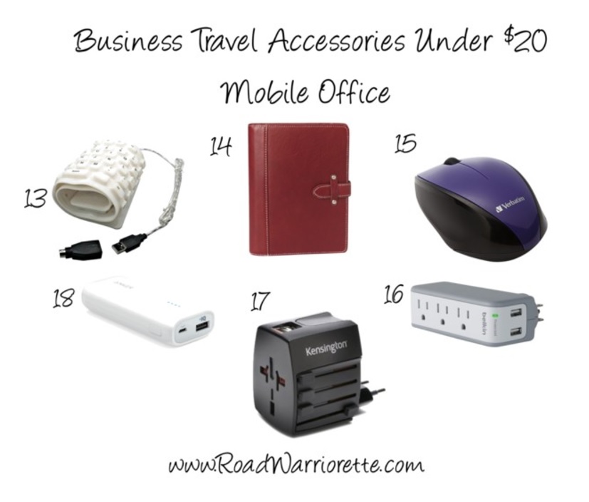 a collection of travel accessories