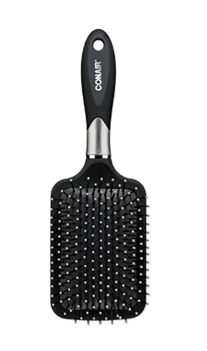 a black and silver hair brush