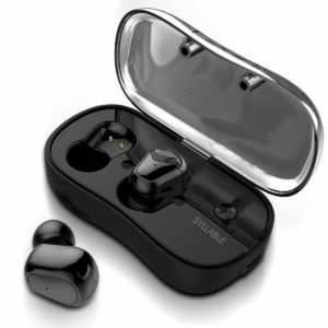 a black earbuds in a case