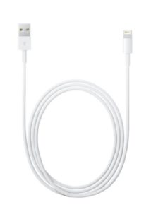a white cable with a plug